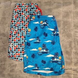 Club Room Blue and Multicolor Men's Swim Trunks